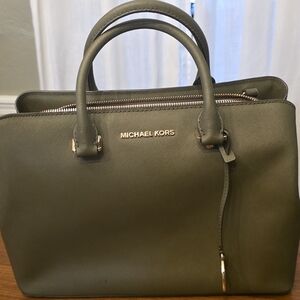 Michael Kors Olive Green Satchel